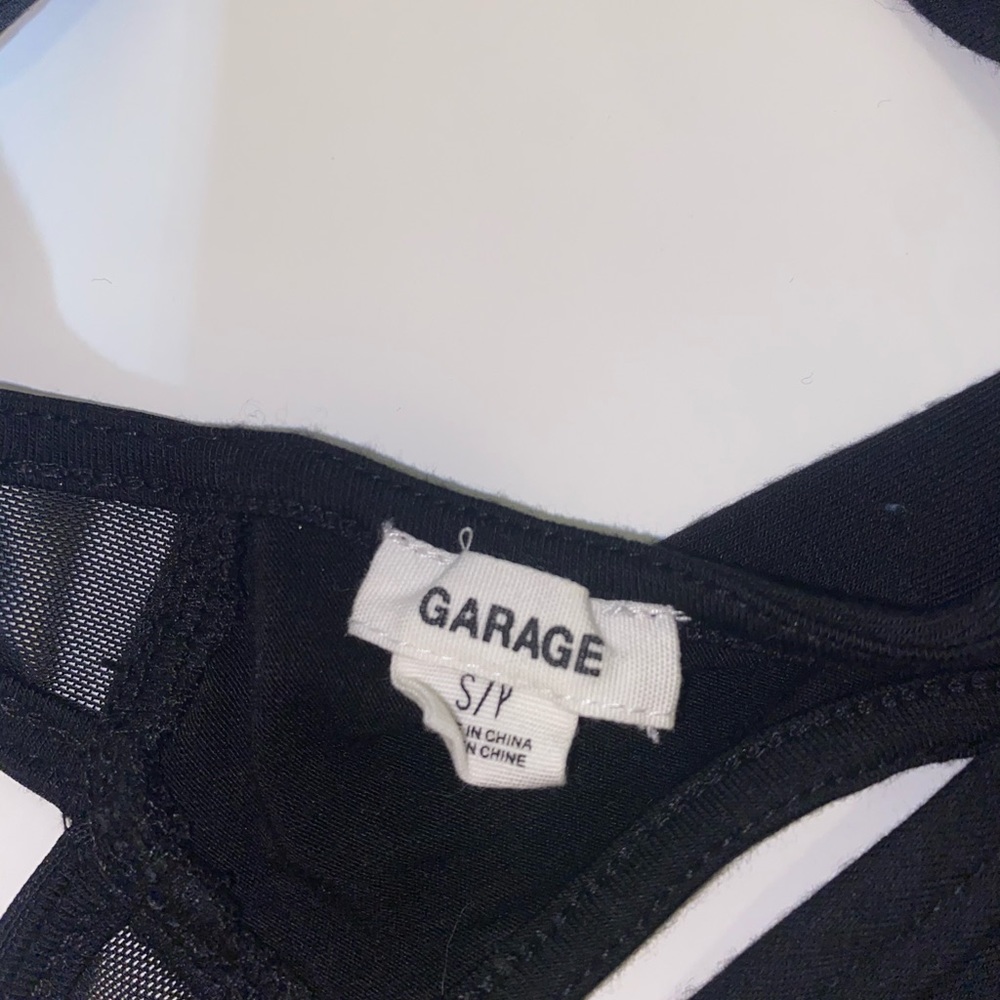 Mesh bodysuit from Garage; worn once